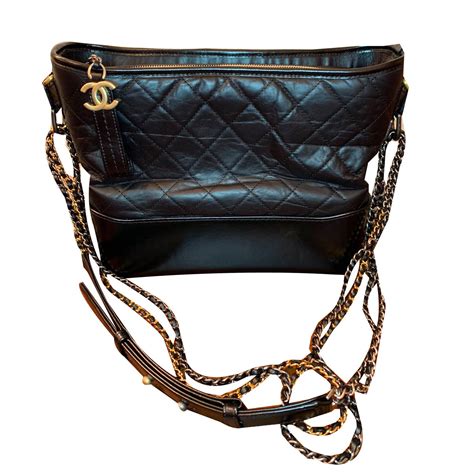 chanel black hobo handbag|Chanel hobo handbag 2019.